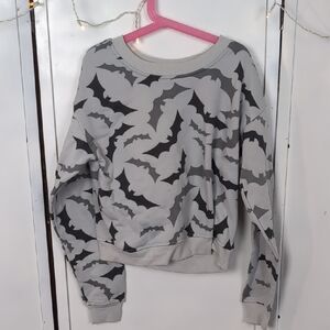 Kids Bat Print Sweatshirt - Gray